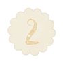 Infant Memory Card Flower Fridge Wooden Craft Laser Engraving Monthly Milestone Card
