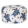 Inflatable Stool with Colorful Fabric Zippered Slipcover Groovy Lightweight round Shape Ottoman 50*25 Cm