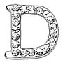 Initial Pave Clear Gem Dangling Alphabet Letter Surgical Steel 14G Navel Belly Button Ringsbody Piercing Jewelry