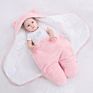 Ins Baby Swaddle Wrap Warm Soft Plush Baby Cotton Stroller Baby Sleeping Bag