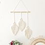 Ins Knit Leaves Baby Room Wall Hanging Decor Swing Macrame Leaf Wall Hangings for Kids Room