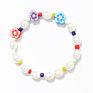 Irregular White Freshwater Pearl Seed Beads Collar Statement Plant Aesthetic Accessories Multicolor Flowers Necklace