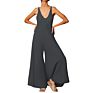 Js0088 Arrivals Spring Loose Breathable Halter Wide Leg One Piece Jumpsuit for Women