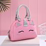 Kawaii Women Girls Small Glitter Handle Shaped Zipper Puller Unicorn Mini Tote Bag Handbags Casual Bag