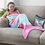 Kids Baby Boys Girls Mermaid Shark Cetacean Shape Touched Super Soft Flannel Tail Double-Deck Blanket Sleeping Bag