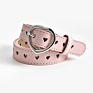 Kids Faux Leather Belt Children Heart Hollow Carved Cute Belts