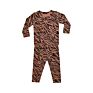 Kids Pajamas Children Sleepwear Leopard/Zebra Print Rib Cotton 2Pcs Tops+Pants Sets Boy Girls Nightwear Clothes Kids Clothing