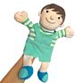 Kids Stage Performance Prop Toy Family Figure Character Role Plush Hand Puppet