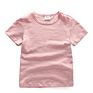 Kids' T Shirts Bamboo Cotton Short Sleeve Breathable Solid Color T Shirt Children's Tee for Little Boy