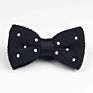 Knitted Mens Bow Tie Men Leisure Polka Dots Bilayer Bow Ties for Men Wedding Party Striped Wedding Burgundy Butterfly Bowtie