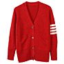 Knitwear Striped Casual Open Front Slim Cashmere Long Sleeve Men Cardigan