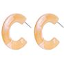 Korean Clear Minimalist Cute Tiny Resin Acrylic Earrings Hoop Earrings Cc S925 Earrings for Women