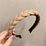 Korean Cloth Braid Headband Woven Knitted Twisted Shape Hair Wrap Knitted Corss Elastic Hair Band