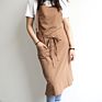 Korean Style Cotton Simple Art Coffee Shop Garden Drawing Work Chef Fabric Waist Apron