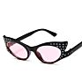 Ladies Glasses Sunglasses Women Clear Cat Eye Diamond Sunglasses Small. Lens Sunglass