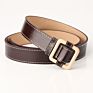 Lady Alloy Square Buckle No Hole Waist Belt Adjustable Jeans Pu Belt for Woman