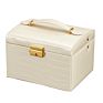 Large Capacity Ladies Jewelry Storage Box Jewelry Storage Box, Girl with Mirror Jewelry Ring Box