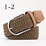 Leisure 25 Solid Color Pin Buckle Elastic Stretch Braided Waist Belts