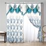 Living Room Ready Made American Style Luxury Hotel Jacquard Valance Curtain Design Home Curtain for Windows