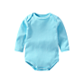 Long-Sleeve 100% Cotton Baby Bodysuit Multi-Color Unisex Baby Solid Boy Rompers