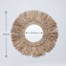 Luxury Boho Bathroom Handmade Rattan Wall Hanging Mirror Home Decoration