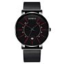 Luxury Men's Business Calendar Watch Ultra Thin Thin Stainless Steel Mesh Belt Quartz Wrist Watch Men Watches