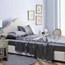 Luxury Satin Four-Piece Set Pure Cotton Simple Embroidery Bed Sheet Quilt Cover Bedding