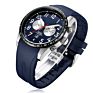 Man Big Face Stainless Steel Case Chronograph Watches Mens Style Quartz Military Watch