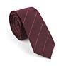 Men Cotton Solid Color Slim Necktie Stripe Skinny Tie for Wedding Party