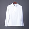 Mens 100%Polyester Moisture Wicking Quick Dry 1/4 Zip Pullover Running Shirts Long Sleeve Tops