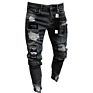 Men's Distressed Denim Pants Jeans Slim Fit Ripped Holes Pantalon Jeans Homme Pas Cher Broken Skinny Jeans for Men