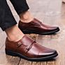 Men's Double Monk Strap Slip on Loafer Leather Oxford Plain Toe Classic Casual Comfortable Dress Shoes