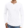 Men's Henley Shirt Long Sleeve Casual Henley Top with 5 Button Regular Fit Basic T-Shirts