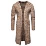 Mens Hooded Sweater Cardigan Long Cardigan Sweater Coat for Men