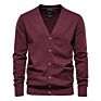 Men's Solid Color Knitwear plus Size Sweater Mens Basic Cotton Knitted Cardigan