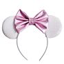 Metallic Rainbow 5" Hair Bows Mouse Ears Hairband for Girls Big Sequins Ears Chic Headband Diy Hair Accessories