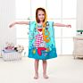 Microfiber Kids Cartoon Print Beach Towel Poncho, Children Beach Poncho, Kids Hooded Beach Poncho Towel
