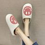 Microterry Fashionable Fluffy Comfortable Happy Face Smiley Face Home Slippers for Women Lady