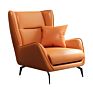 Modern Mid Century Leather Chaise Lounge Sofa Chair Armchair Accent Reclining Leisure Chair Office Living Room Chairs Furniture