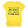 Mom of Boys Less Drama Print Women Shirts Short Sleeve Casual T Shirts and Tops Casual Ladies Shirts