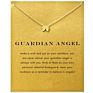 Most Popular Lucky Wishes Card Gold Plated Elephant/Dragonfly Pendant Jewelry Pendant Collarbone Chain Necklaces