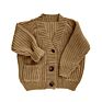 Muti Solid Color Spring Autumn Sales Girls Sweater with Buttons and Pocket Kids Chunky Knit Cardigan Girls Sweater