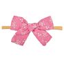 N0325 Baby Girl Nylon Headband Cotton Line Fabric Hair Bow Toddler Cloth Hair Accessories Floral Headwrap Hair Band Super Soft