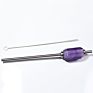 Natural Energy Amethyst Reusable Healing Crystal Straw Agitator Energy Stone Natural Crystal Hexagonal 304 Stainless Steel Straw