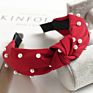 Newest Design Daily Chiffon Pearls Lady Hair Band Multicolor Knotted Girl Soft Headband