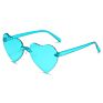 Newest Gradient Rimless Cartoons Love Heart Shape Kids Boy Sunglasses Girls Manufacture for Uv Sun Glasses