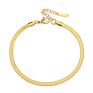 Newest Titanium Stainless Steel Adjustable Flat Snake Chain Anklet 14K Gold Gold Chain Anklet Women