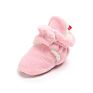 Old Fashioned Snap Drawstring Infant Bedroom Shoes Baby Booties with Wool