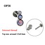 Opal Labret Stud Cz Gem Earring Ear Tragus Cartilage G23 Titanium & Surgical Steel Flat Bar Threaded Body Piercing Jewelry