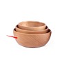 Organic Bowl 100% Natural round Salad Bowl Bamboo Wooden Bowls